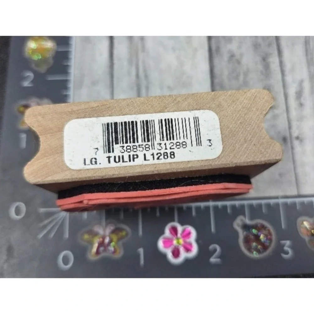 Stamp Affair Large Tulip Flower L1288 1995 Rubber Stamp Wood #B22